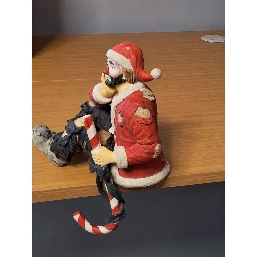 Vintage 1992 Emmett Kelly Jr Flambro Weary Willie Santa Stocking Holder See Pics